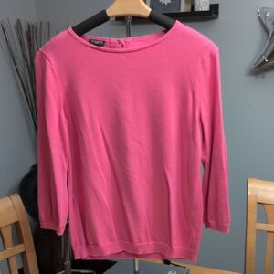Talbots Bold Pink Crew Neck Sweater